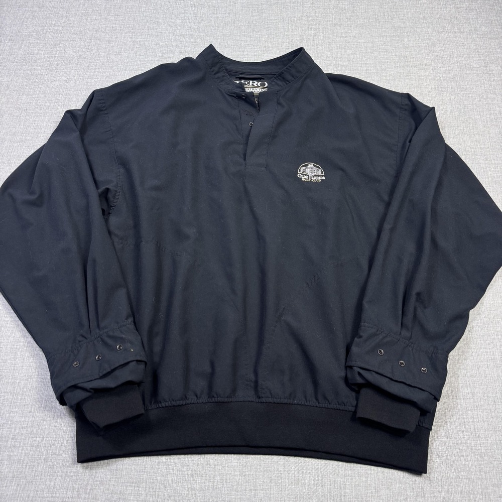 Zero Restriction Olde Florida‎ Golf Club Jacket Mens Large Blue Windbreaker